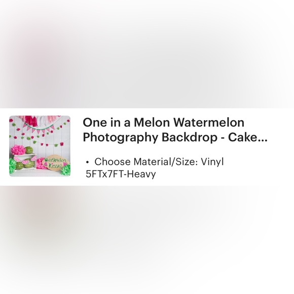 One in a Melon Watermelon Photography Backdrop - Picture 4 of 4